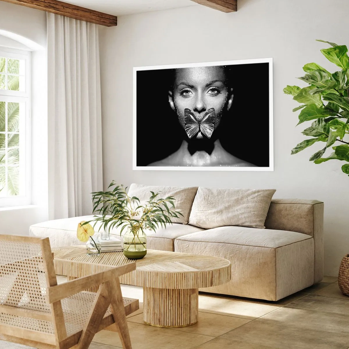 Poster - Schmetterlingskuss - 70x50 cm