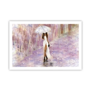 Poster - Im lila Regen - 91x61 cm