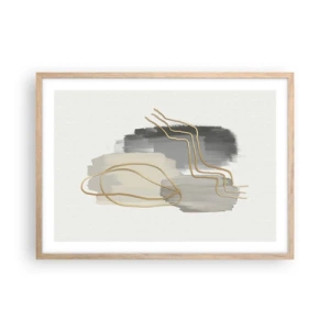 Poster in einem Rahmen aus heller Eiche - Dauer und Bewegung - 70x50 cm