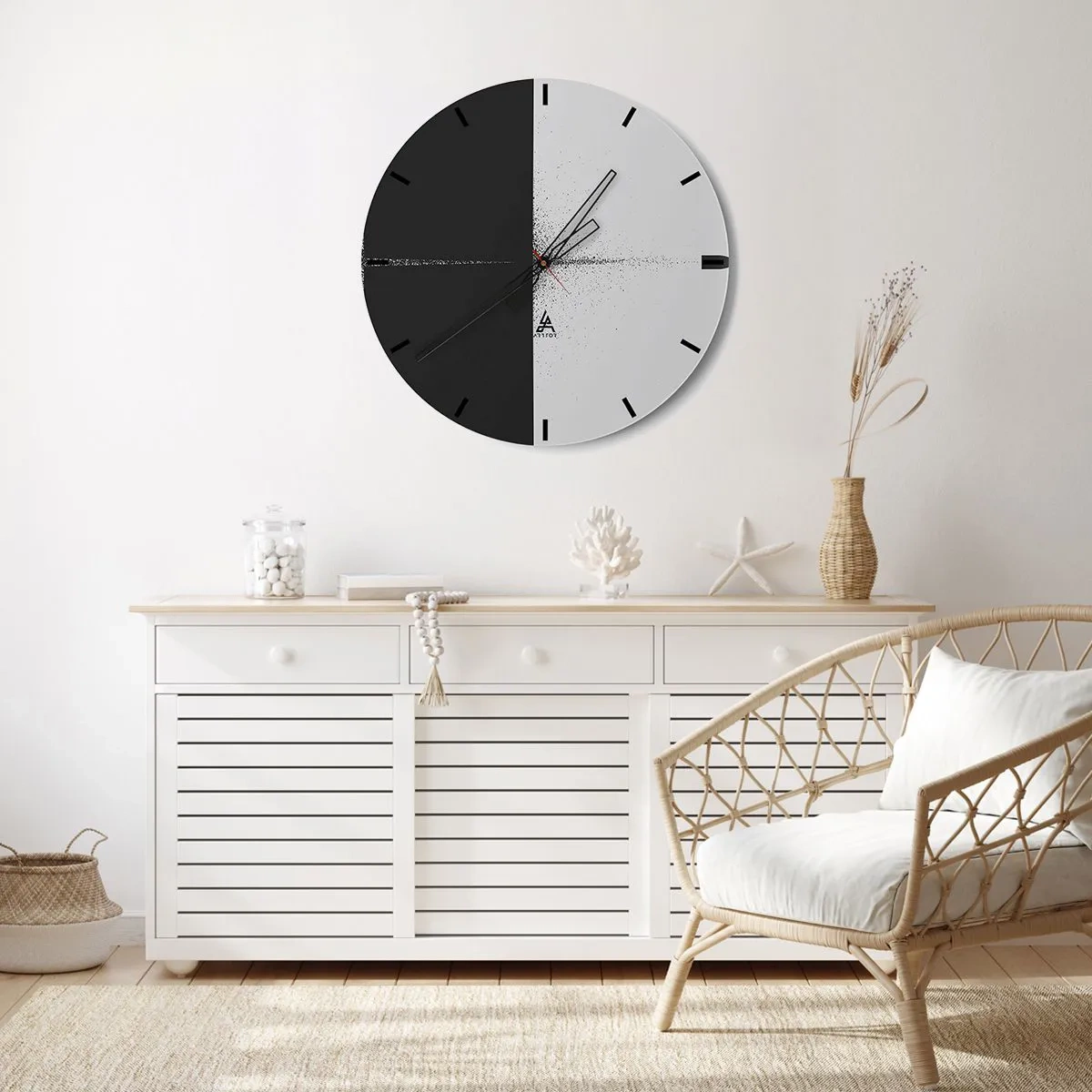 Wanduhr - Glasuhr - Direkt zum Ziel - 40x40 cm