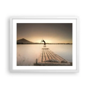 Poster in einem weißen Rahmen - Vor dem schlafen gehen - 50x40 cm