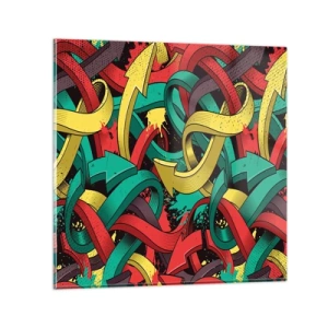 Glasbild - Bild auf glas - Welcher Weg zum Ziel? - 30x30 cm