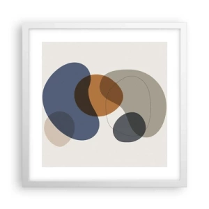 Poster in einem weißen Rahmen - Farbtropfen - 40x40 cm