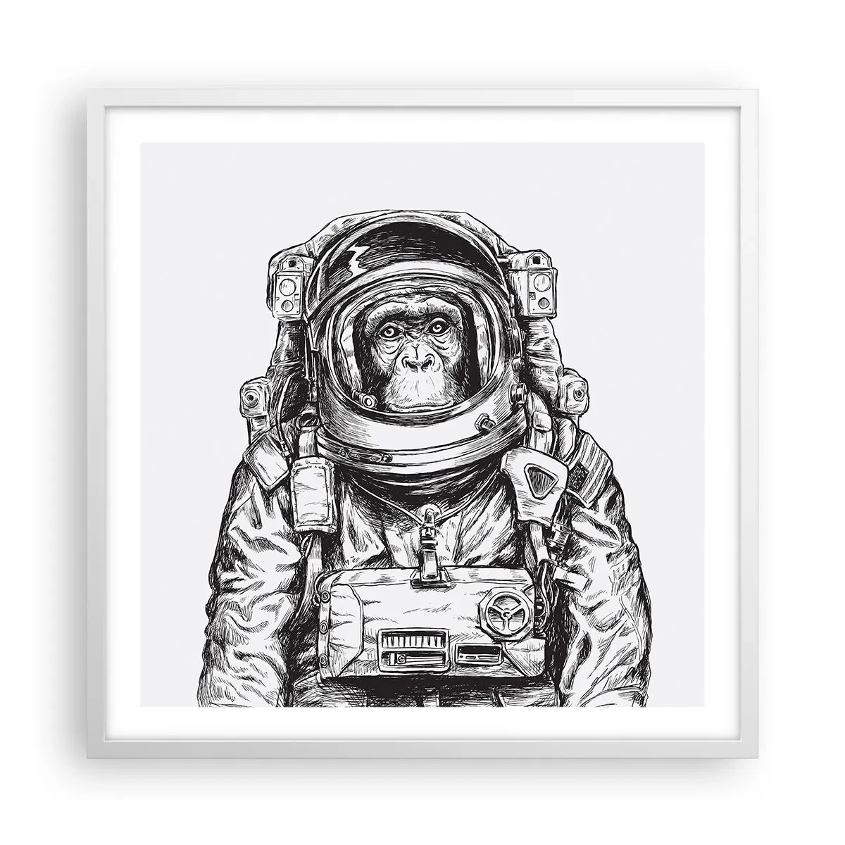 Poster in einem weißen Rahmen - Alternative Evolution - 60x60 cm