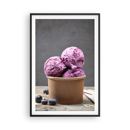 Poster in einem schwarzem Rahmen - Süße und Kälte - 61x91 cm