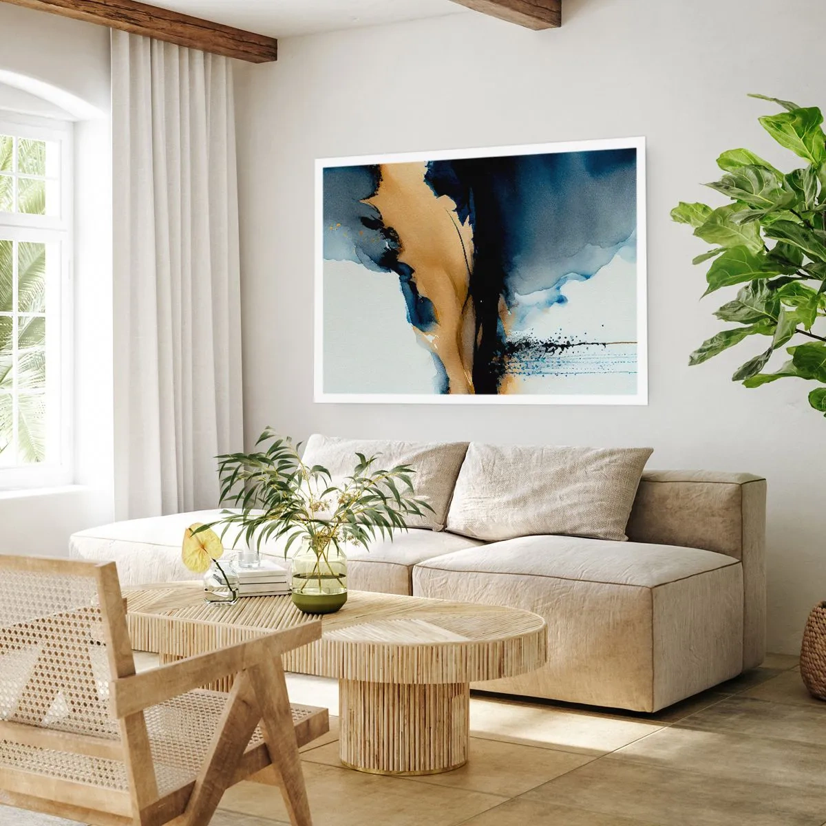 Poster - Hinter dem Vorhang - 40x30 cm