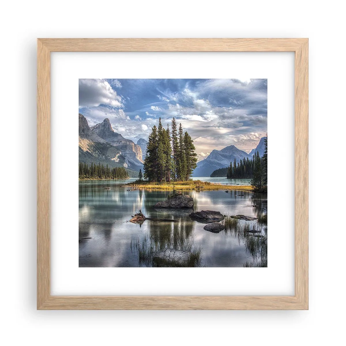 Poster in einem Rahmen aus heller Eiche - An dem tollen und sauberen Wasser ... - 30x30 cm