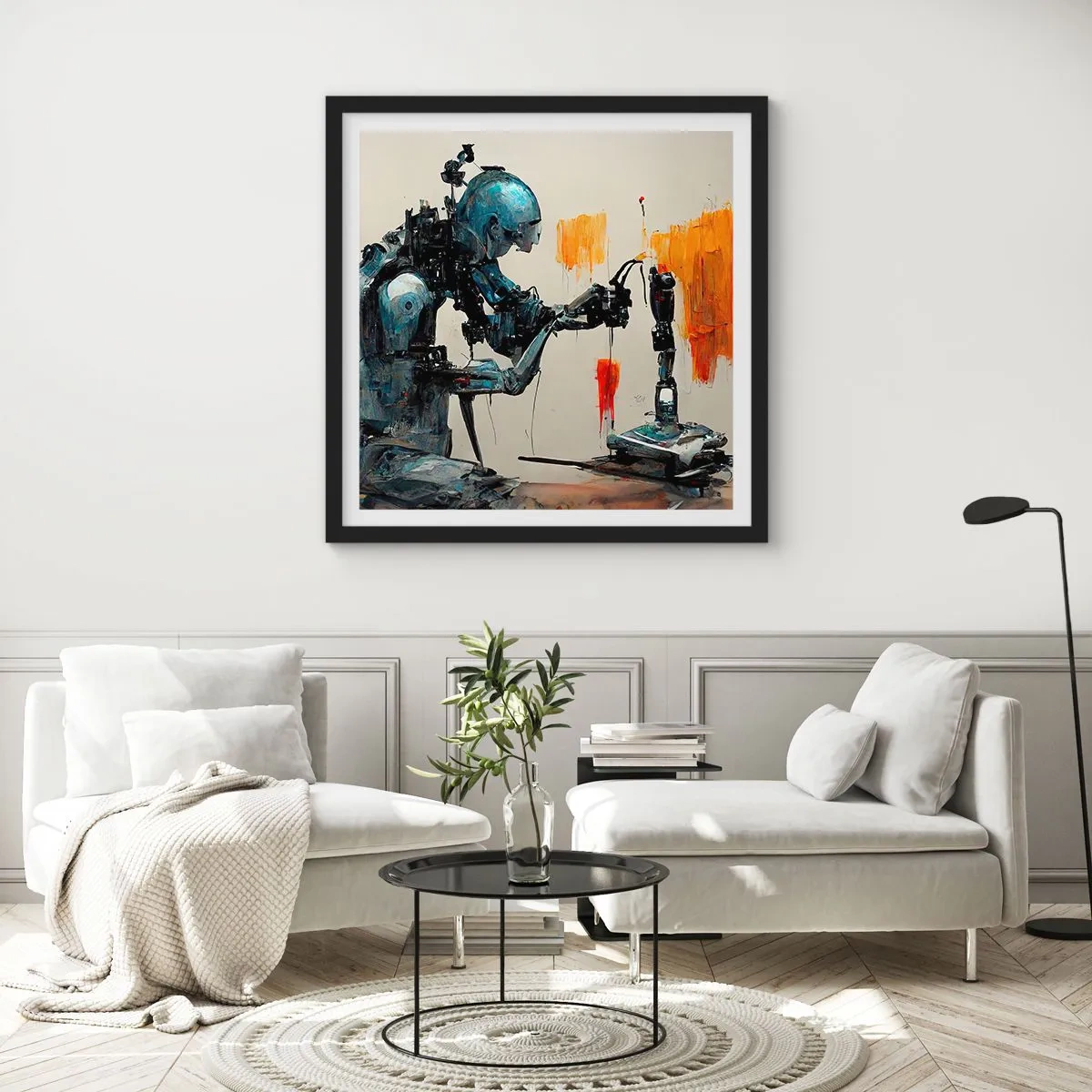 Poster in einem schwarzem Rahmen - Schon morgen… - 60x60 cm