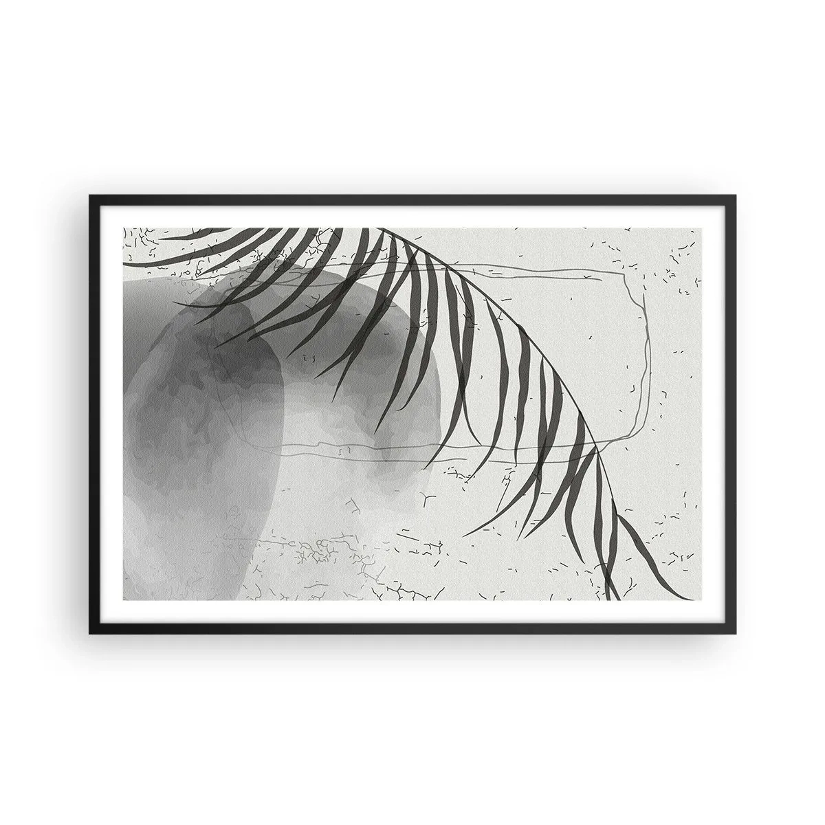 Poster in einem schwarzem Rahmen - Subtile Exotik der Natur - 91x61 cm