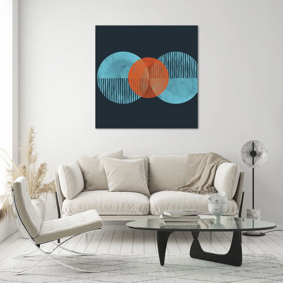 Glasbild - Bild auf glas - Symmetrische Komposition - 40x40 cm