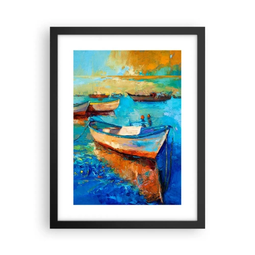 Poster in einem schwarzem Rahmen - In der südlichen Bucht - 30x40 cm