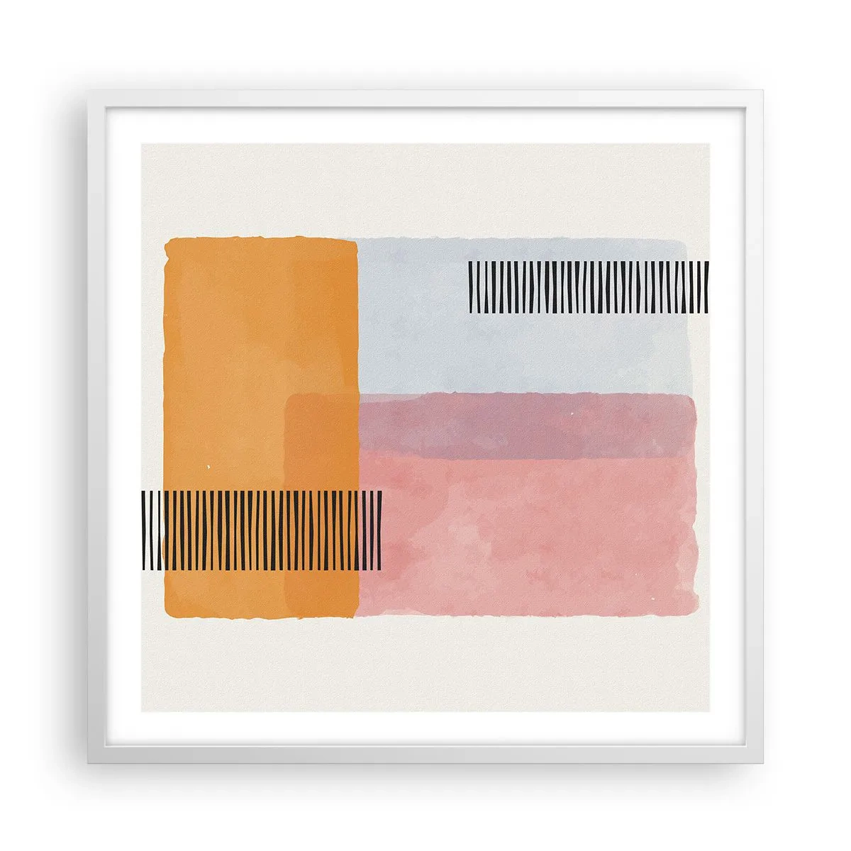 Poster in einem weißen Rahmen - Von Ecke zu Ecke - 60x60 cm