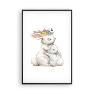 Poster in einem schwarzem Rahmen - Bei Mama ist's am schönsten - 61x91 cm