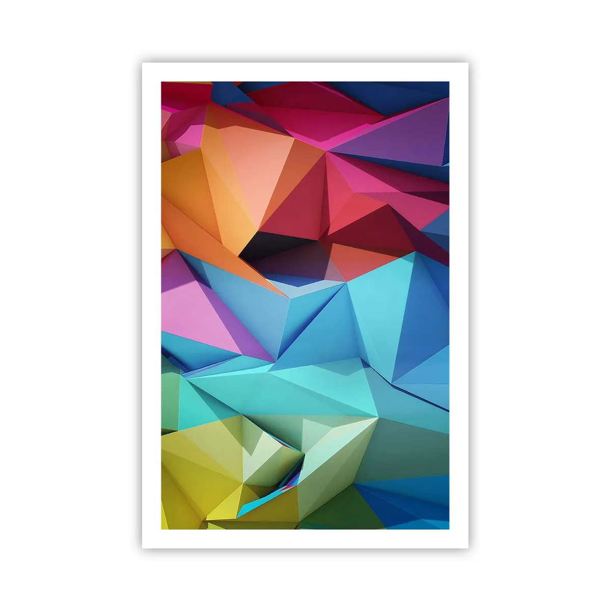 Poster - Regenbogen-Origami - 61x91 cm