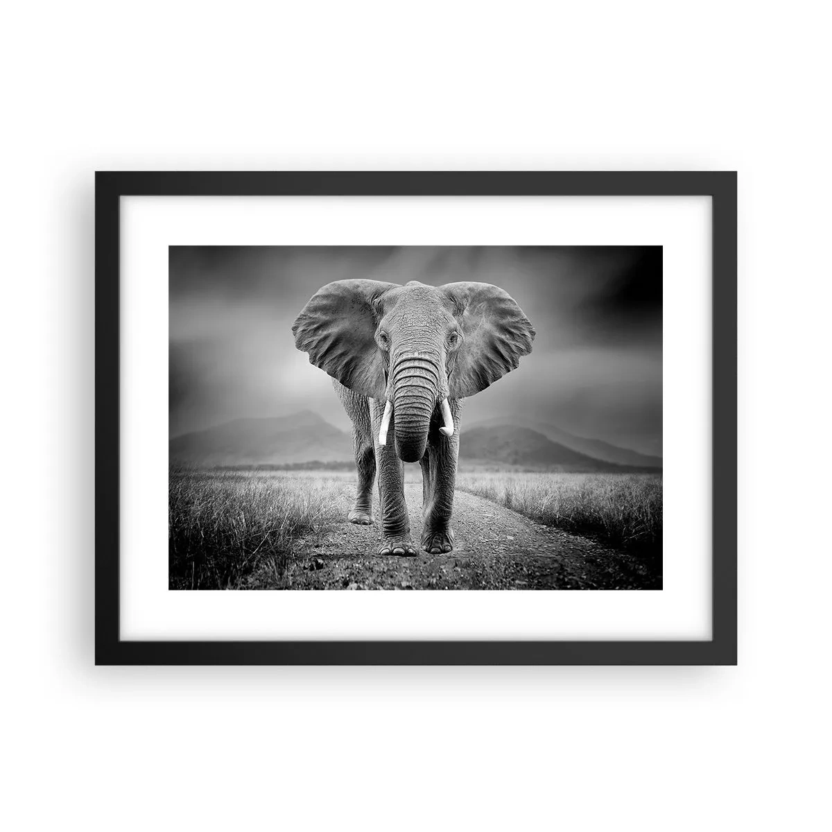 Poster in einem schwarzem Rahmen - Der Gastgeber heißt willkommen - 40x30 cm