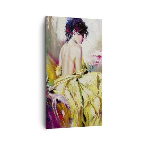 Bild auf Leinwand - Leinwandbild - Zwischen den Lippen und dem Rand der Tasse - 45x80 cm