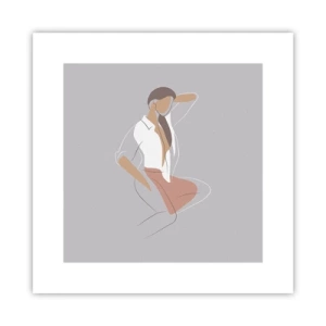 Poster - Umriss der Anmut - 30x30 cm