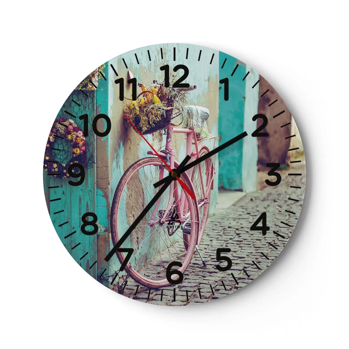 Wanduhr - Glasuhr - Ich komme gleich wieder - 30x30 cm