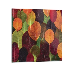 Glasbild - Bild auf glas - Herbstmosaik - 60x60 cm