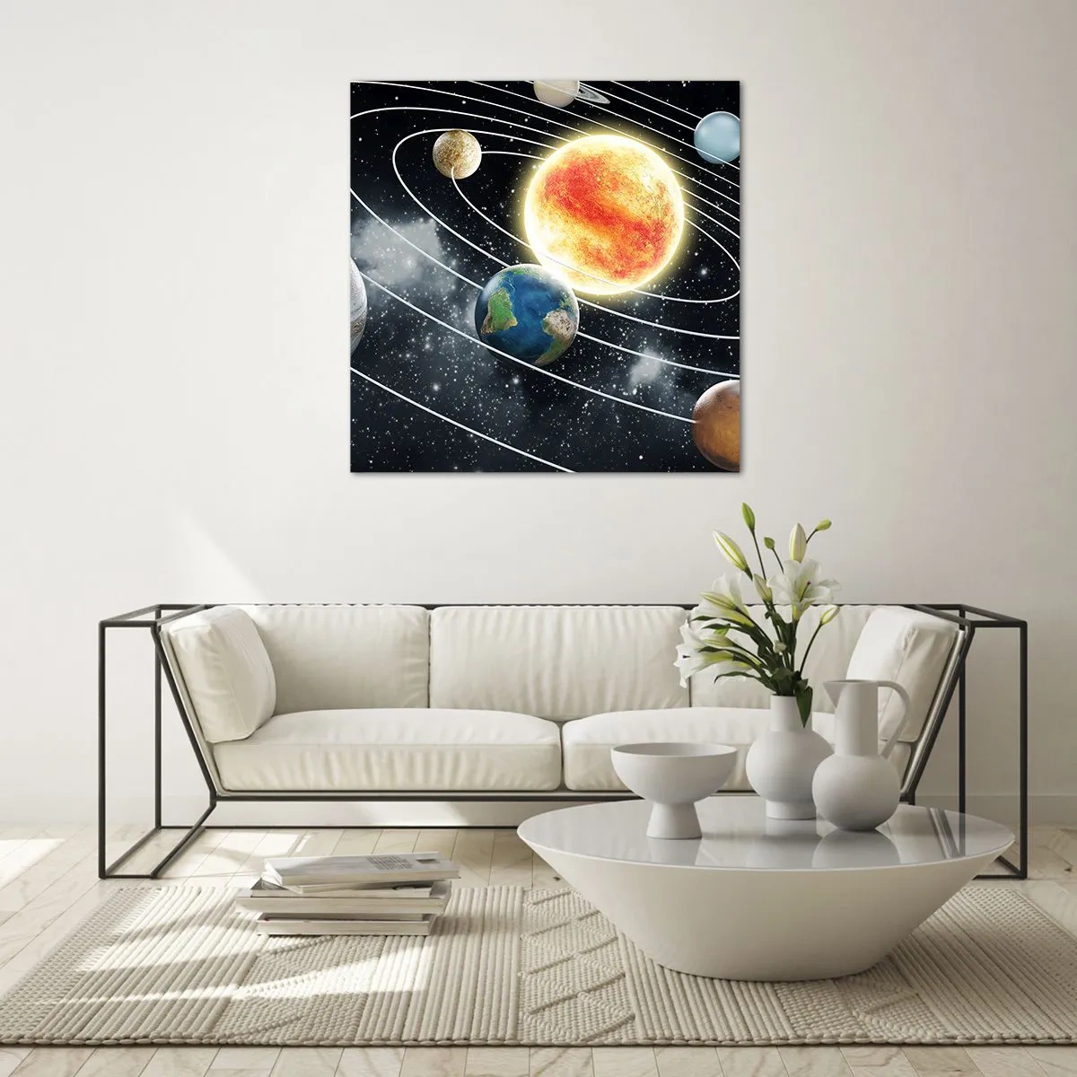 Glasbild - Bild auf glas - Kosmischer Tanz - 30x30 cm