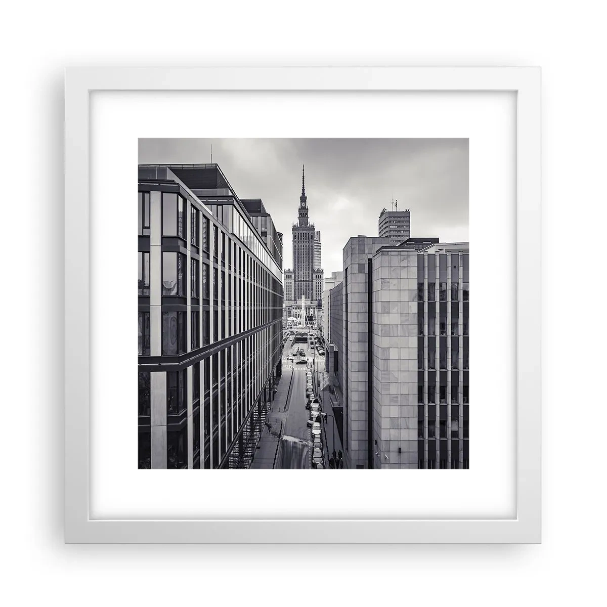 Poster in einem weißen Rahmen - Warschauer Tal - 30x30 cm