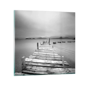 Glasbild - Bild auf glas - Hinter den Bergen, jenseits der Meere - 50x50 cm