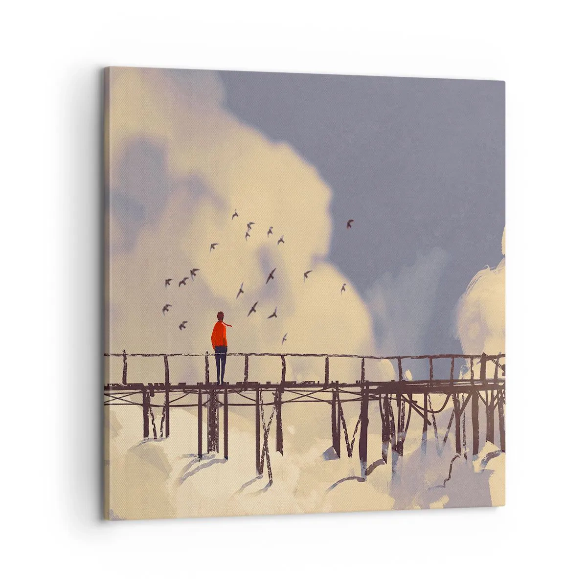 Bild auf Leinwand - Leinwandbild - Blaue Sehnsucht - 60x60 cm