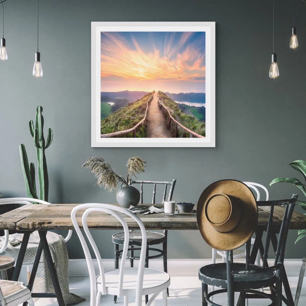 Poster in einem weißen Rahmen - Nah am Himmel - 60x60 cm