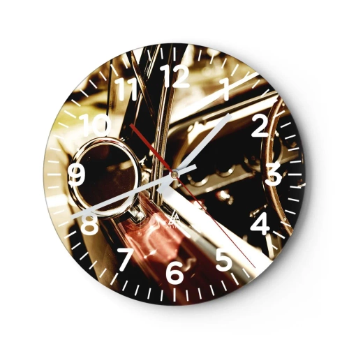 Wanduhr - Glasuhr - Ein Auto mit Seele - 30x30 cm