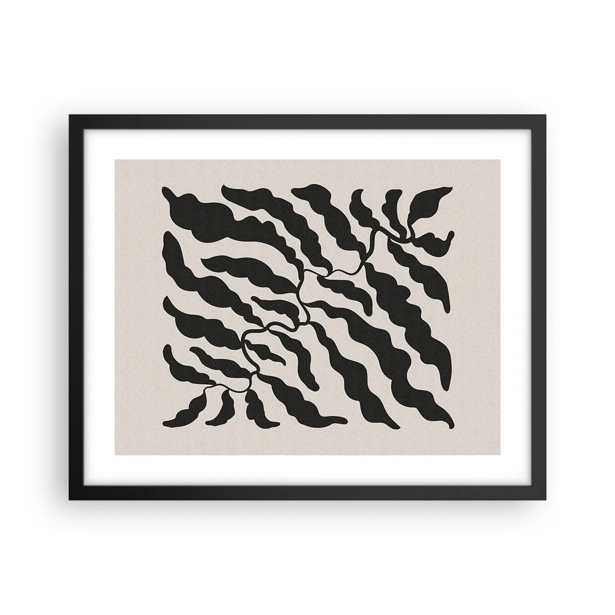 Poster in einem schwarzem Rahmen - Natur des Quadrats - 50x40 cm