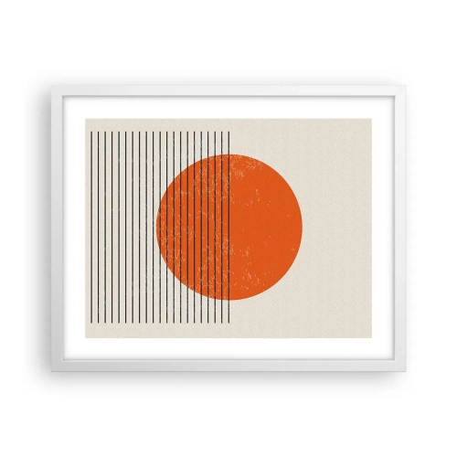 Poster in einem weißen Rahmen - Immer die Sonne - 50x40 cm