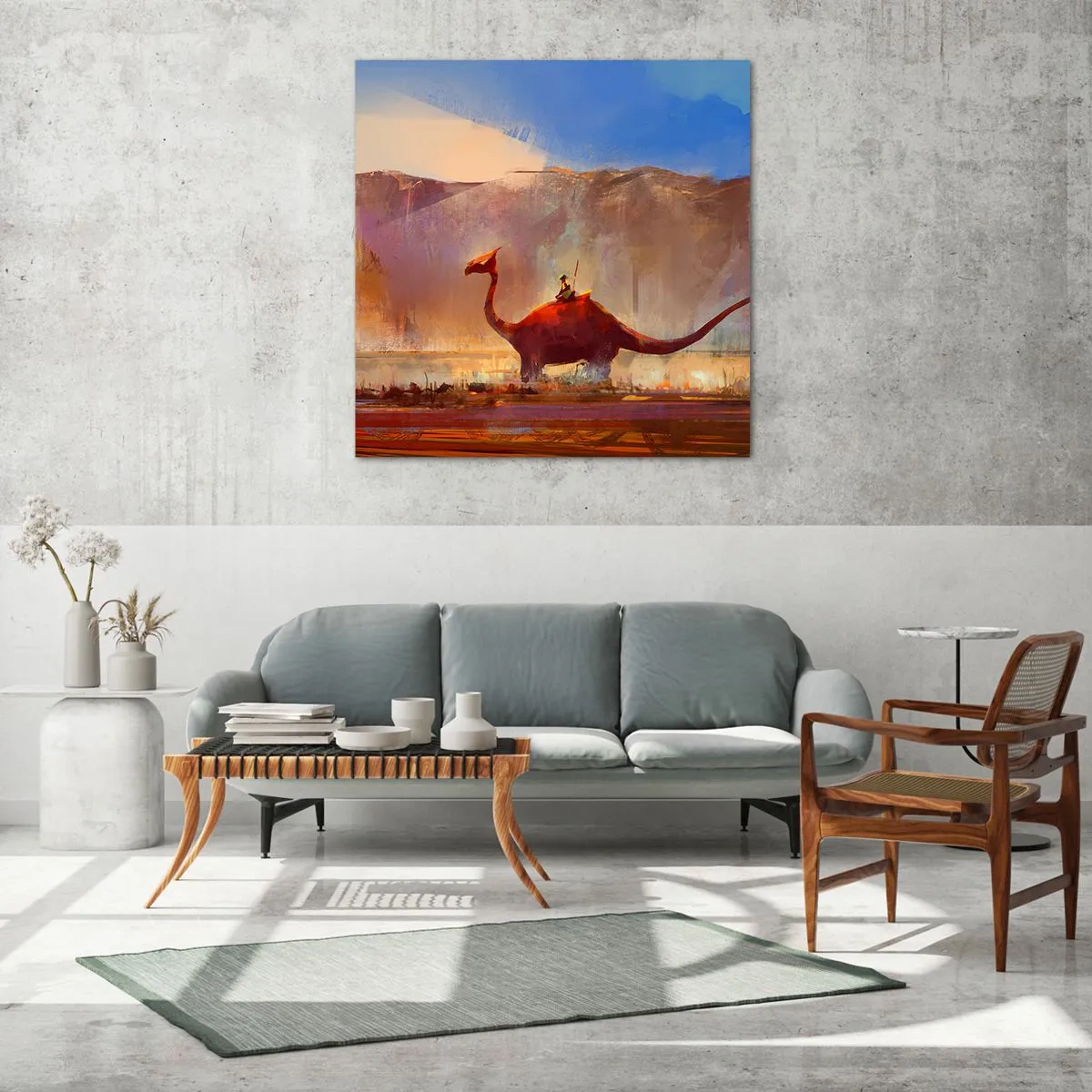 Glasbild - Bild auf glas - Wenn sie nicht ausgestorben wären - 40x40 cm