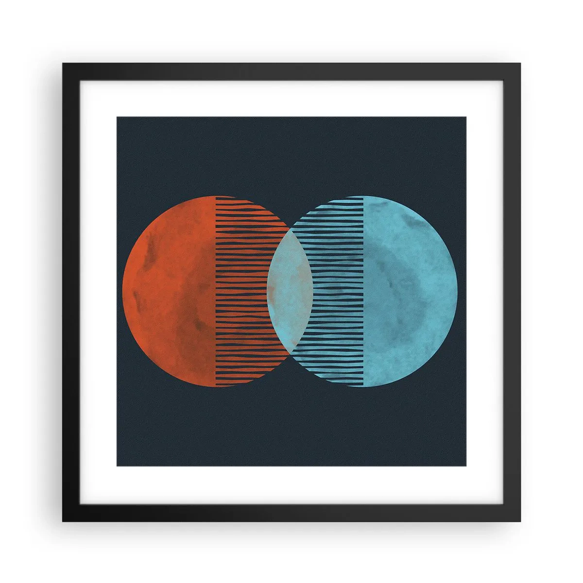 Poster in einem schwarzem Rahmen - Astronomische Fantasie - 40x40 cm