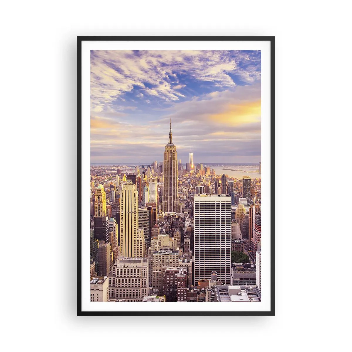 Poster in einem schwarzem Rahmen - Nur nach den Wolken greifen - 70x100 cm