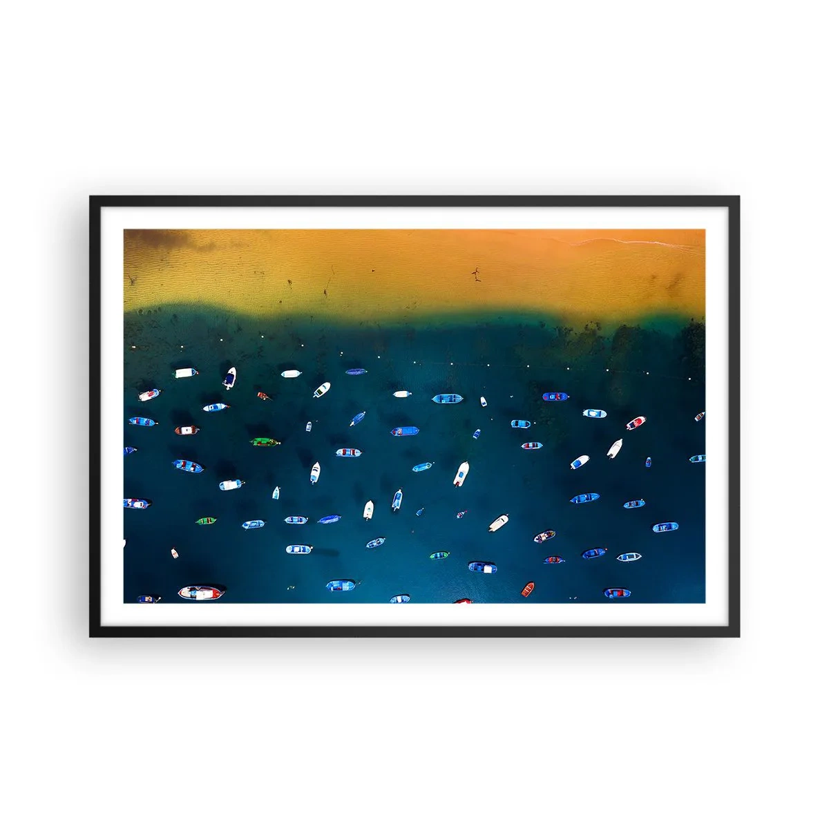 Poster in einem schwarzem Rahmen - Feiertagsspiel - 91x61 cm