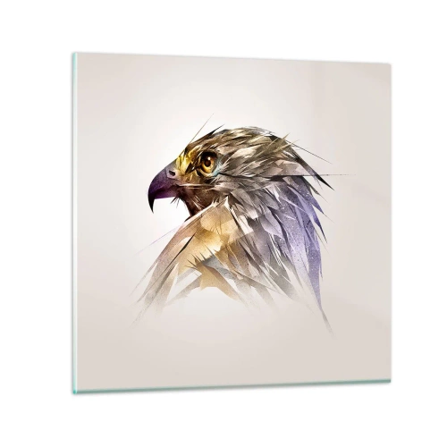 Glasbild - Bild auf glas - Porträt eines Kriegers - 30x30 cm