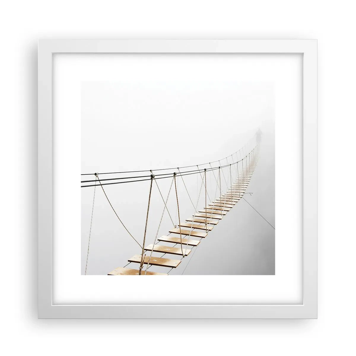 Poster in einem weißen Rahmen - Wohin wird es dich führen? - 30x30 cm