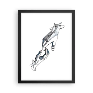 Poster in einem schwarzem Rahmen - Eine gute Geste - 30x40 cm