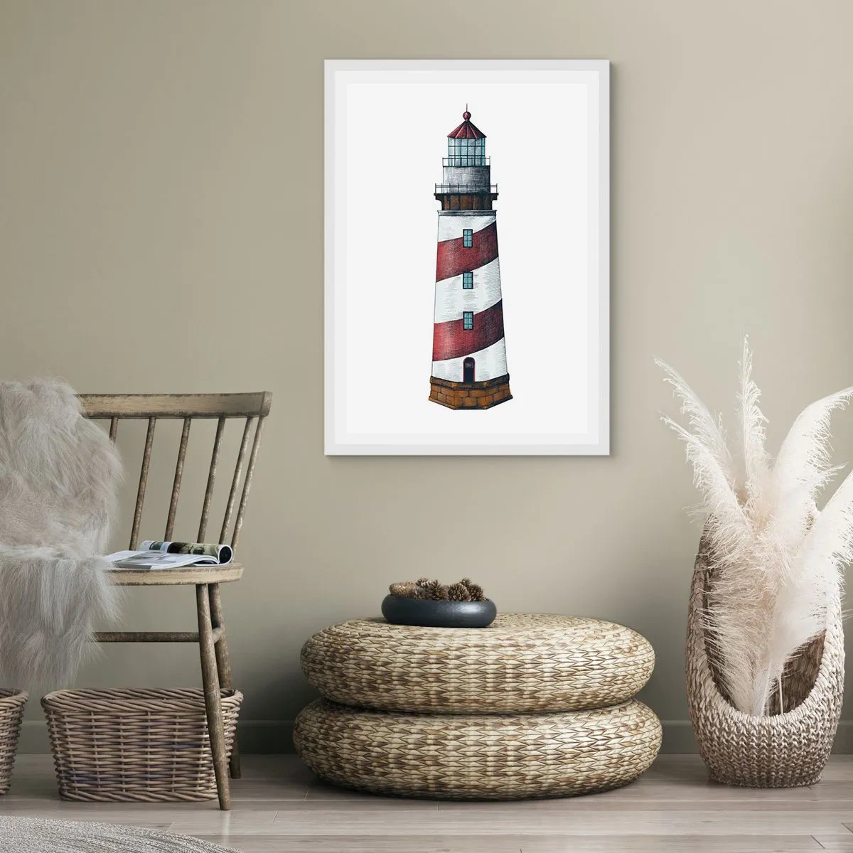 Poster in einem weißen Rahmen - Immer auf der Hut - 40x50 cm