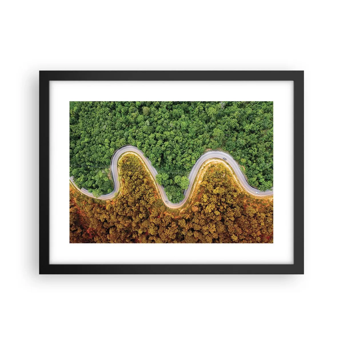 Poster in einem schwarzem Rahmen - Grenzen und Durchbrüche - 40x30 cm