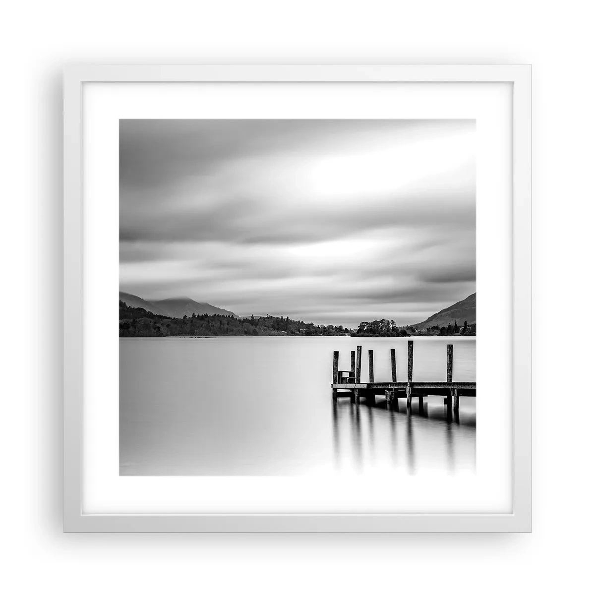 Poster in einem weißen Rahmen - Milde und Kraft - 40x40 cm