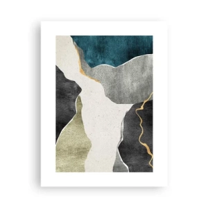 Poster - Mosaikkomposition mit Goldfaden - 30x40 cm