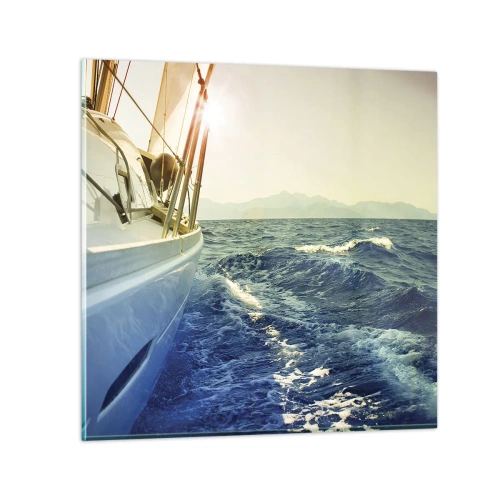 Glasbild - Bild auf glas - Auf ins Abenteuer - 70x70 cm