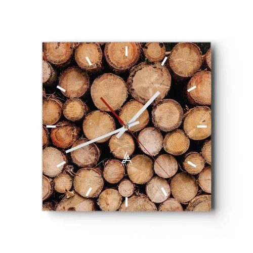 Wanduhr - Glasuhr - Ein neuer Anfang - 40x40 cm