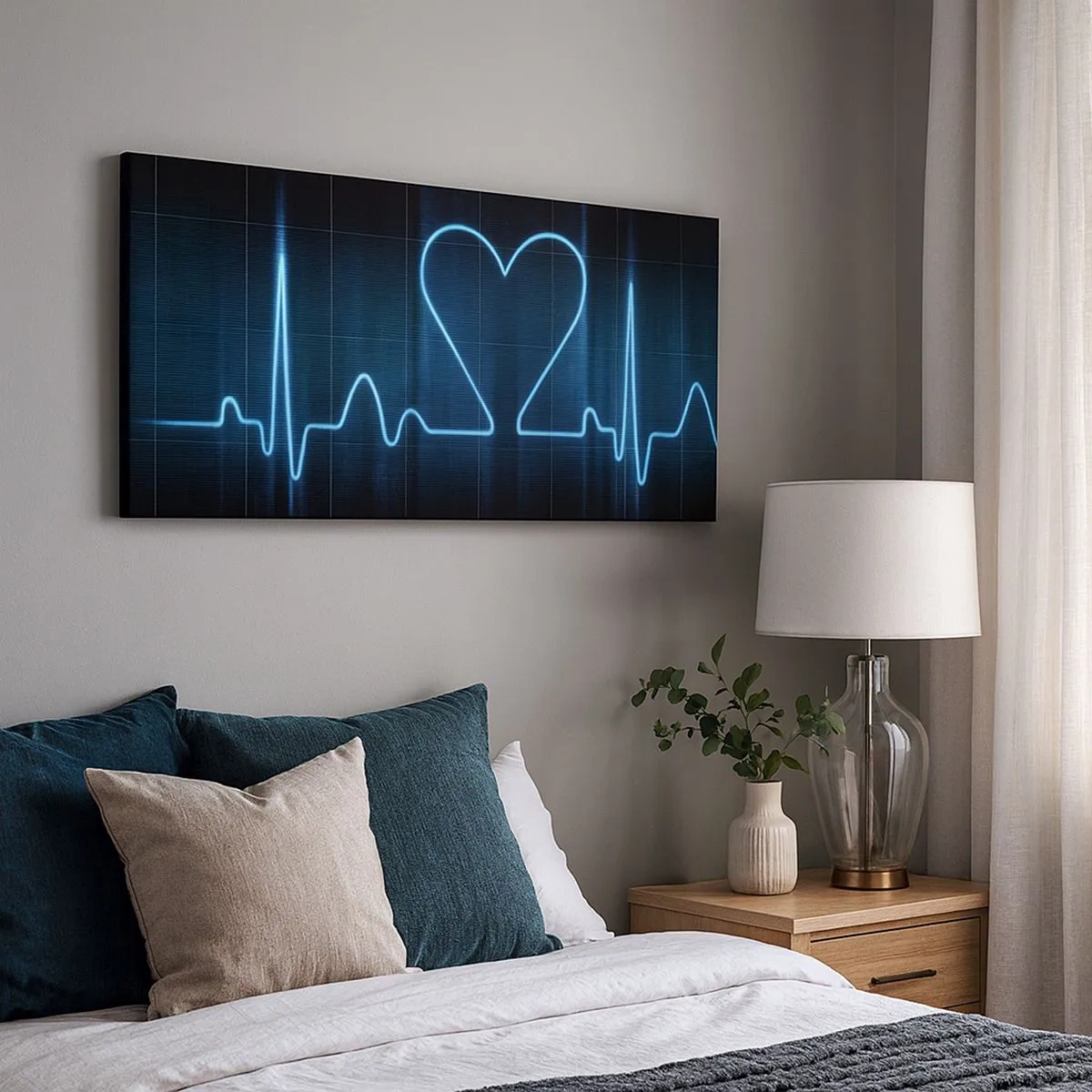 Bild auf Leinwand - Leinwandbild - Im Rhythmus des Herzens - 100x40 cm