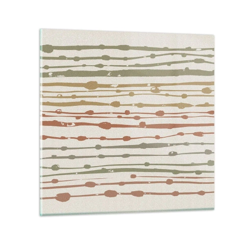 Glasbild - Bild auf glas - Musikalische Notation von Farben - 70x70 cm