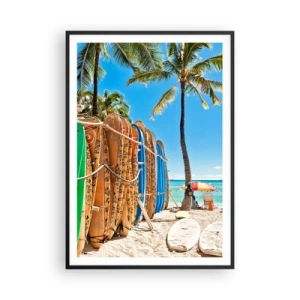 Poster in einem schwarzem Rahmen - Sonniger Spaß - 70x100 cm