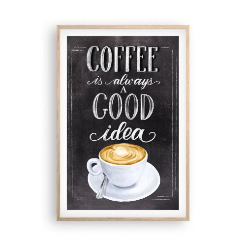 Poster in einem Rahmen aus heller Eiche - Natürlich! - 61x91 cm