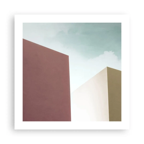 Poster - Geometrie des sonnigen Sommers - 50x50 cm