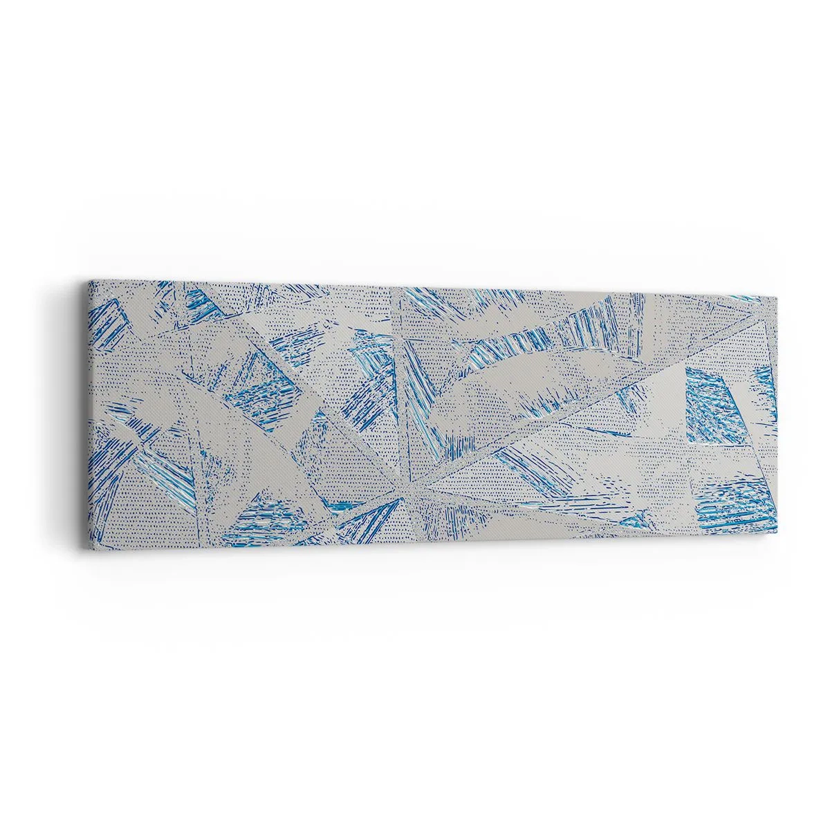 Bild auf Leinwand - Leinwandbild - In einem blaugrauen Labyrinth - 90x30 cm